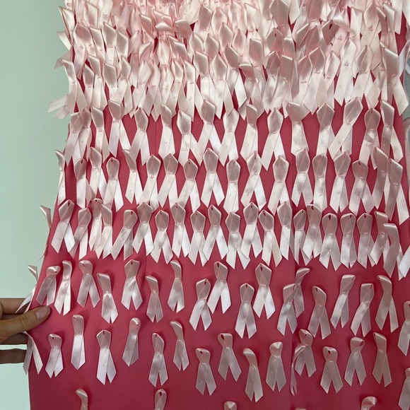 Women's Custom Breast Cancer Awareness Pink Ribbon Sleeveless Mini Dress Size S - Picture 2 of 9